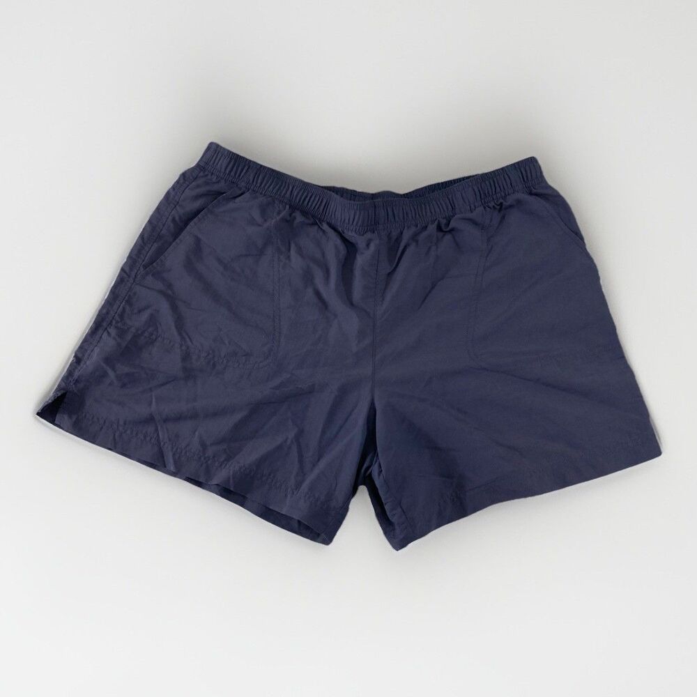 Columbia Shorts Womens L Blue Nylon Quick Dry Pull On Hiking Athleisure